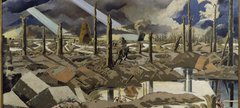 An image of a WW1 painting named The Menin Road by the artist Paul Nash