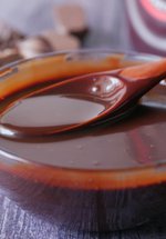 chocolate pouring into bowl