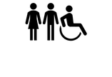 An image of three people, one using a wheelchair