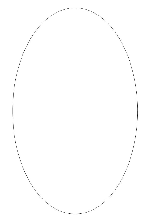 Outline oval shield