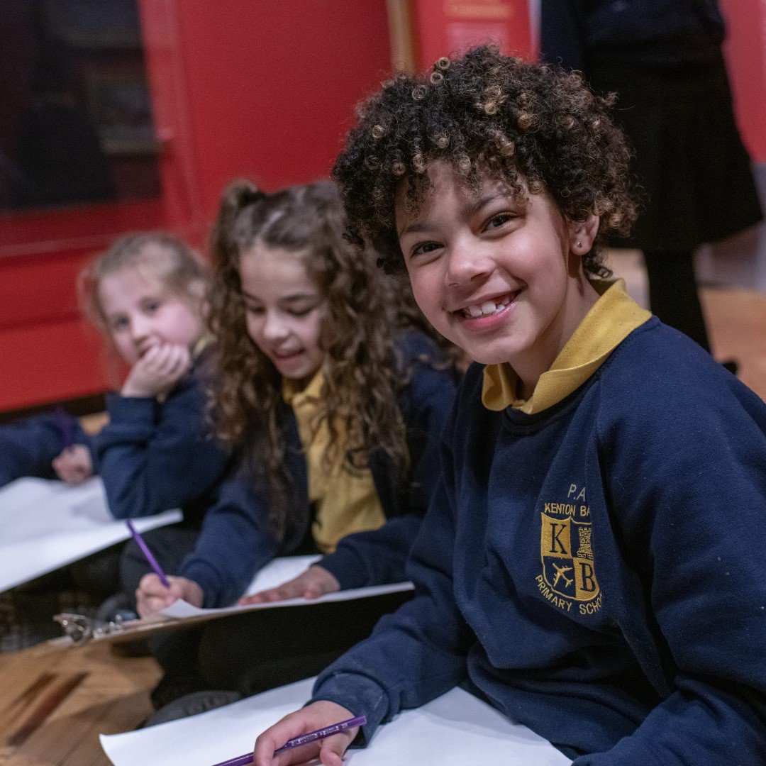 Schoolchildren at an art gallery Schoolchildren at an art gallery