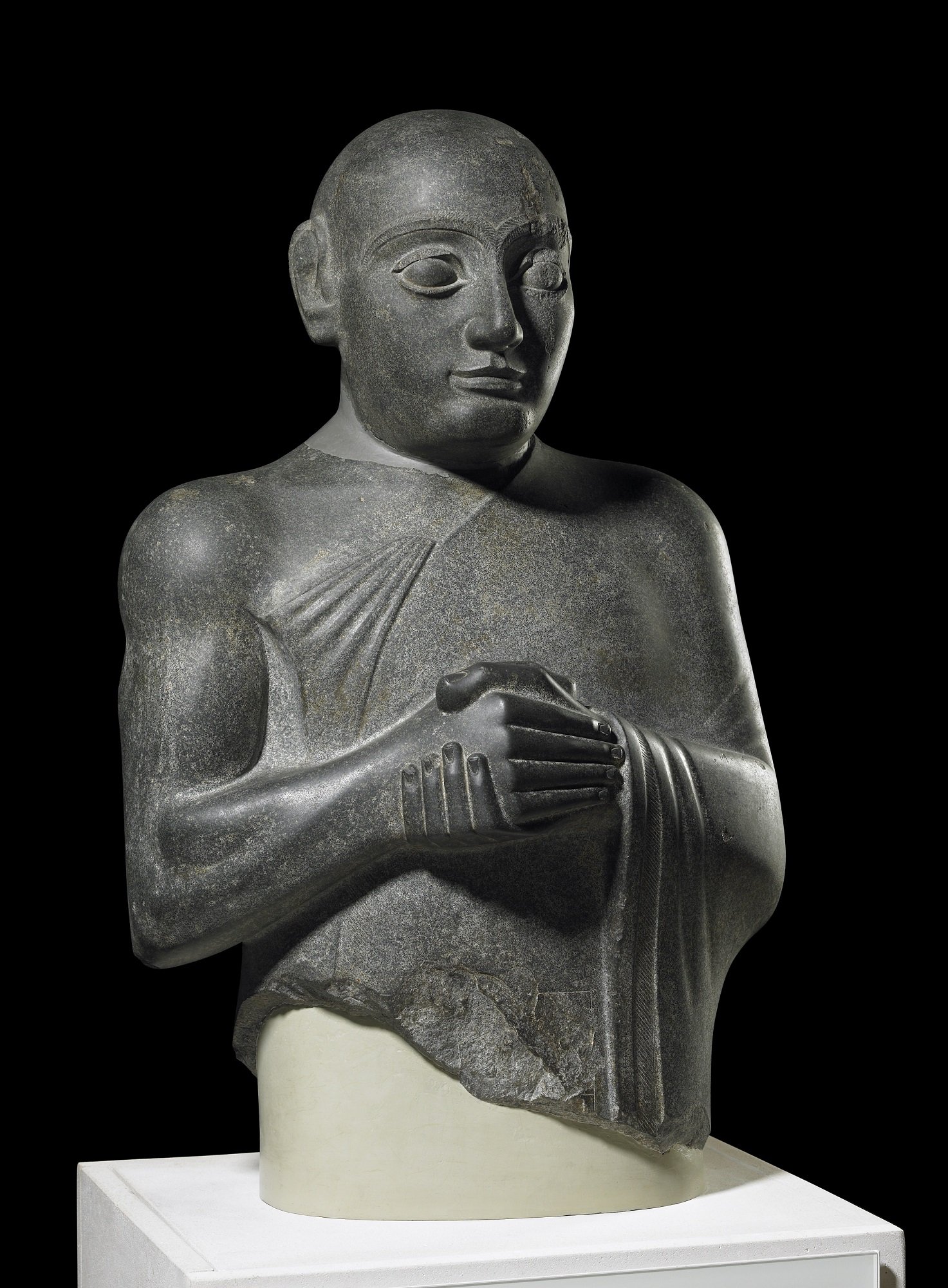 Statue of King Gudea; dolerite; Tello, Iraq; 2130BC