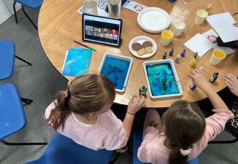 Kids doing a dying activity