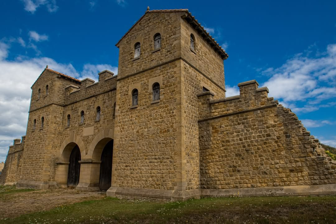 Stone gatehouse at a Roman Fort.