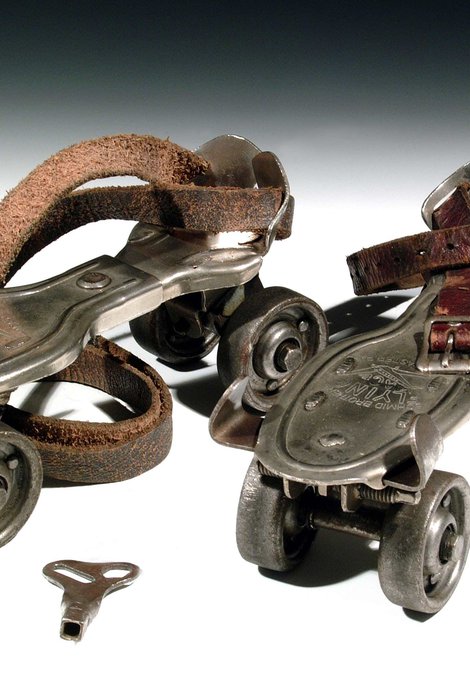 A pair of roller skates from the 1920s