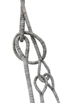 Detail of Matt Rugg’s Anatomy V Sculpture, 2012, Galvanised steel wire and industrial webbing. Photo by Jamie Orlando Smith © The Estate of Matt Rugg.