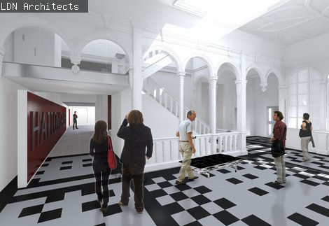 Artists impression of the foyer at the Hatton gallery 