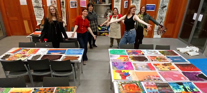 L-INK young people’s group get HAPPY! with artworks made by Y6 pupils from St Pauls C of E Primary School in Newcastle