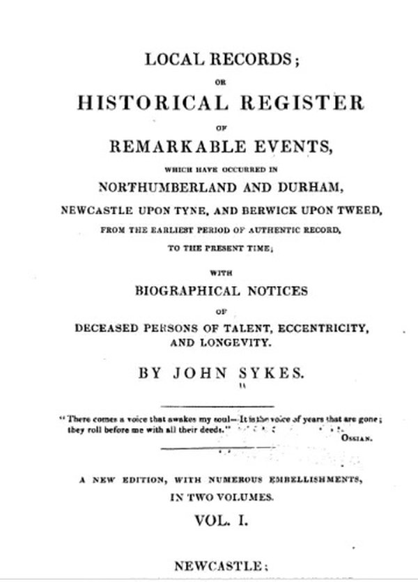 Local Records, or Historical Register of Remarkable Events