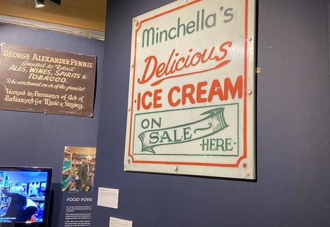 Minchella & Co. ice cream sign in Museum's SCRAN! exhibition