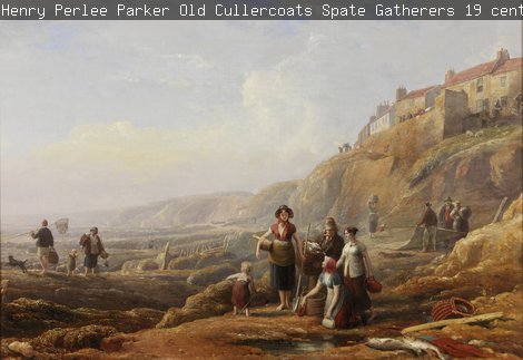 Henry Perlee Parker, 'Old Cullercoats, Spate Gatherers', 19 century, oil on canvas
