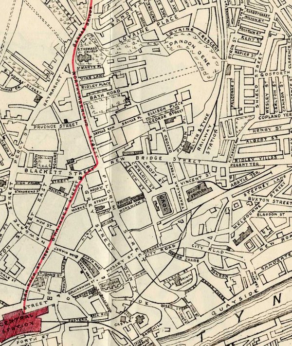 Section of a map produced in 1887