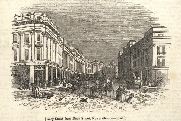 Grey Street, 1840. Collard after Carmichael J.W. 
