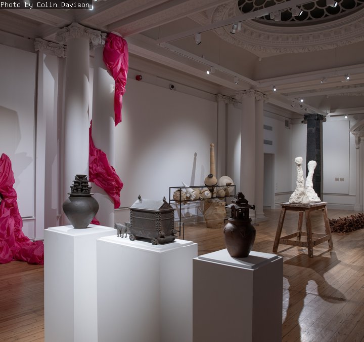 Several sculptures are on display at the Hatton Gallery.