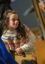 two children exploring Woodhorn Museum
