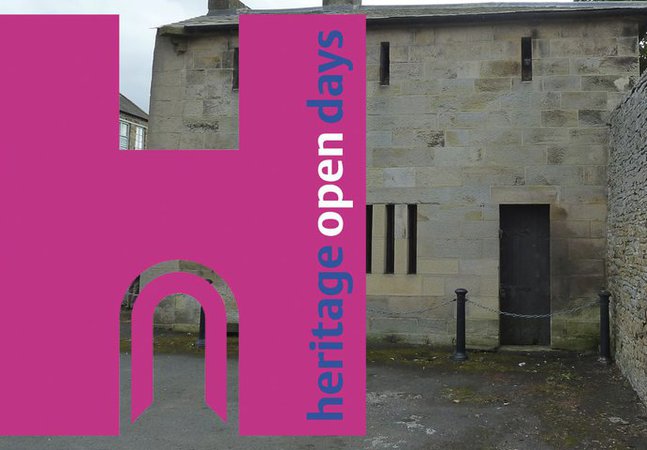 The House of Corrections in Hexham with the Heritage Open Days logo inserted over the top