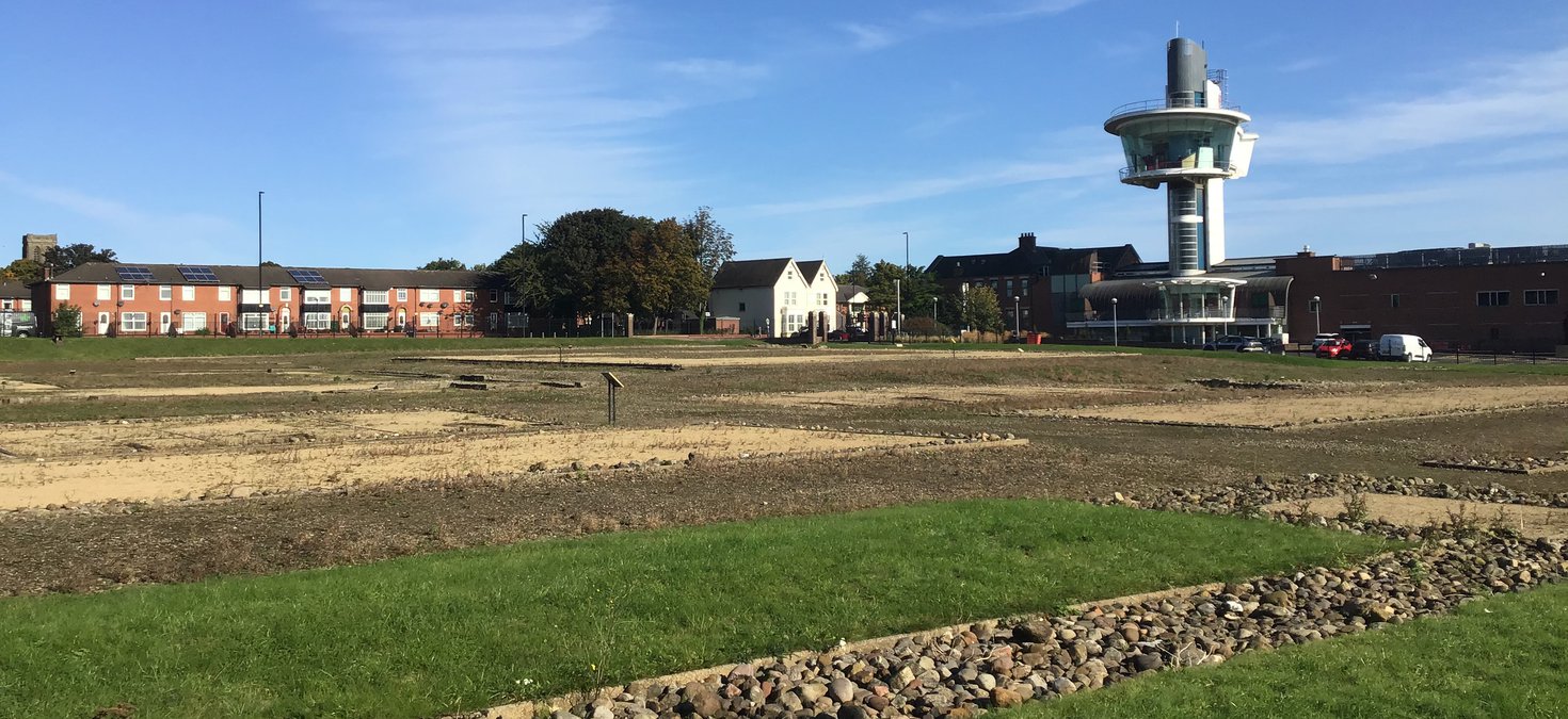 Segedunum Roman Fort in the snow