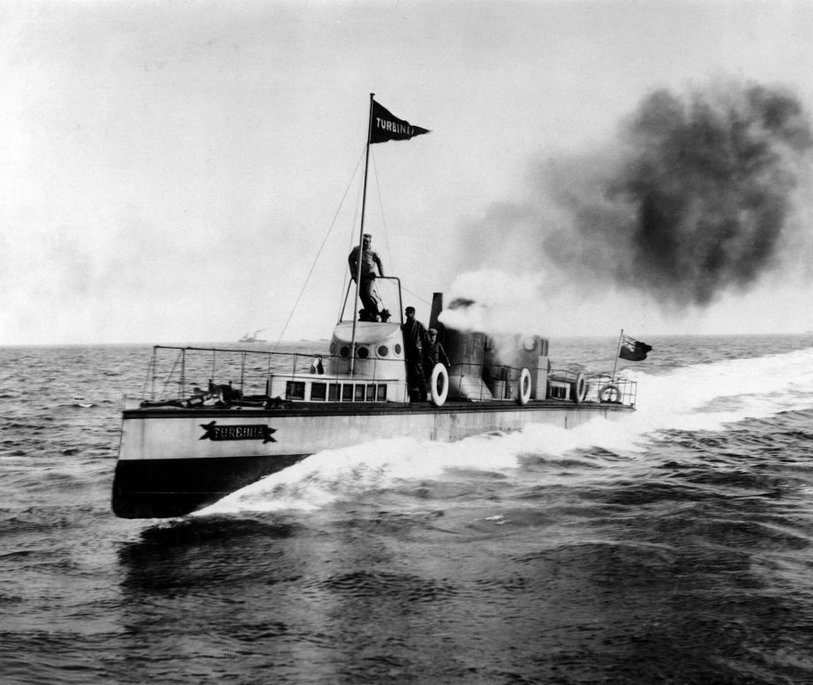 Turbinia at sea