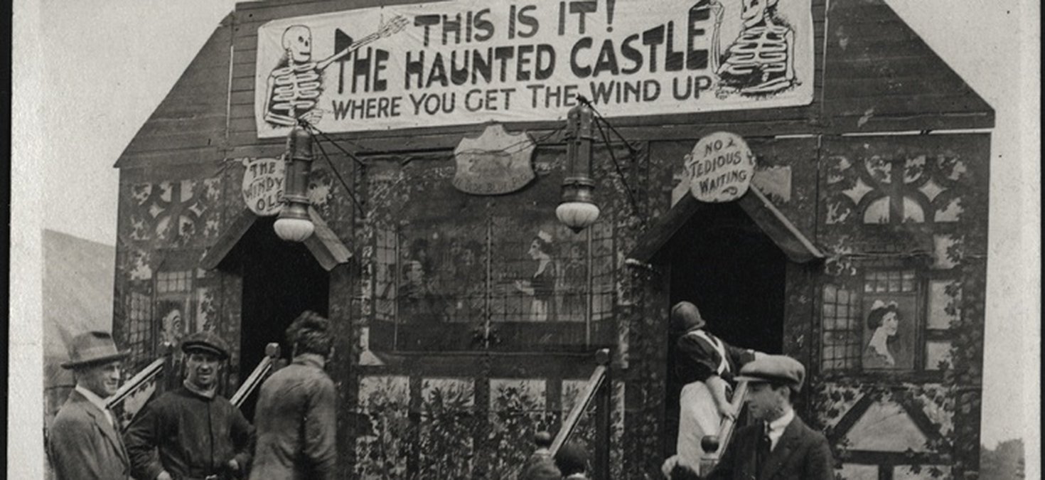 Funfair stall at The Hoppings in 1950s