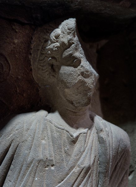 Victor tombstone face detail