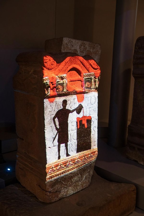 This altar set up to Fortuna may have been the focus of ritual offerings using either wine or animal blood