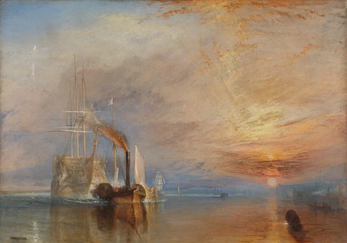 A painting of a ship 