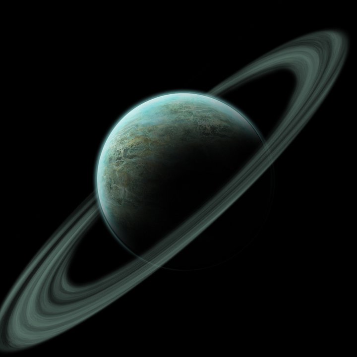 image of space a ringed planet
