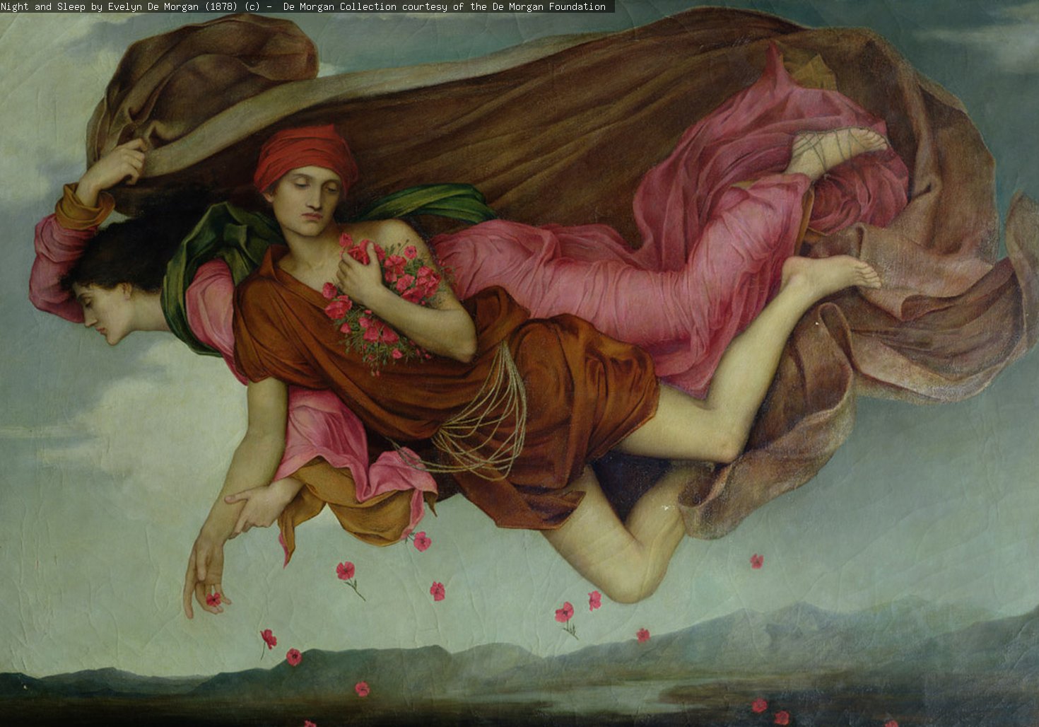 Night and Sleep by Evelyn De Morgan (1878) © De Morgan Collection, courtesy of the De Morgan Foundation 