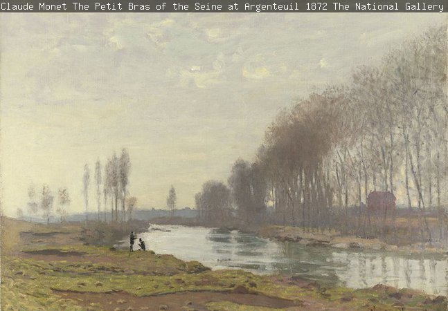 Claude Monet (1840- 1926), The Petit Bras of the Seine at Argenteuil, 1872, Oil on canvas © The National Gallery, London