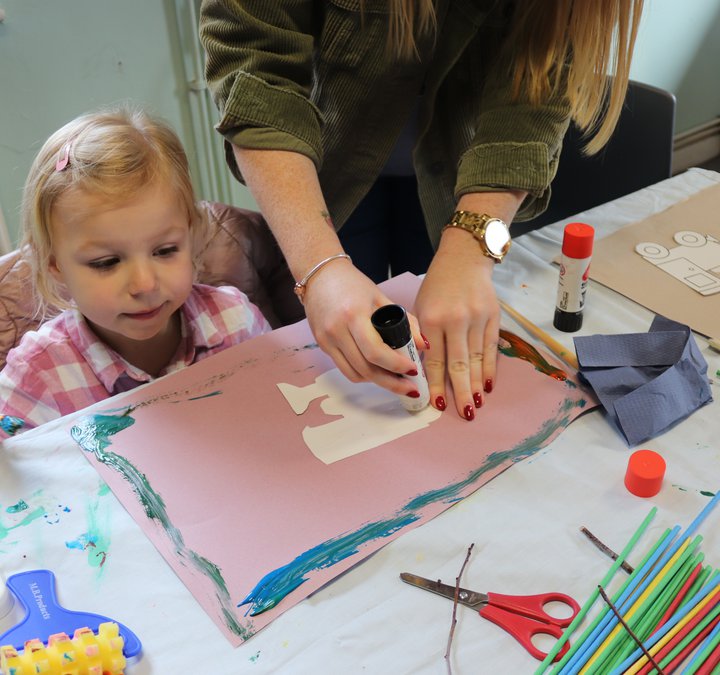 Child at Stephenson Steam Railway craft room