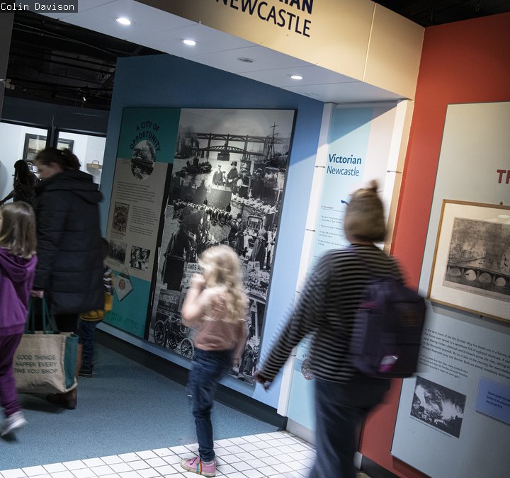 People walk into the entrance to Victorian section of Newcastle Story