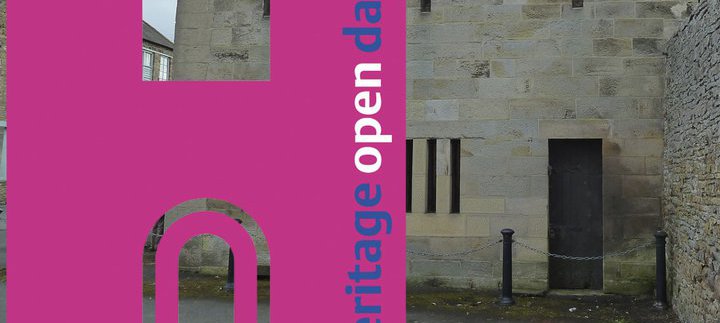 The House of Corrections in Hexham with the Heritage Open Days logo inserted over the top