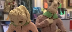 Two clay models of people