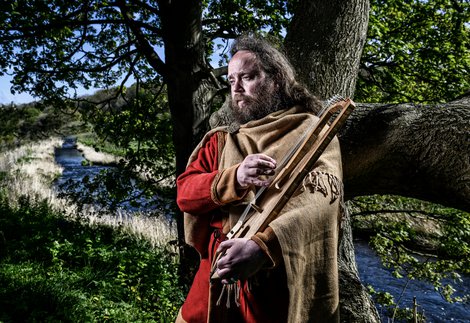 A man dressed as an Anglo Saxon 