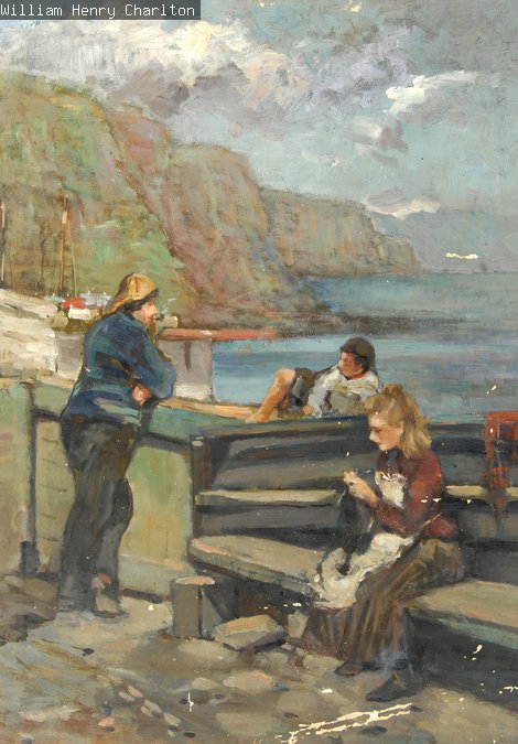 Figures on a Harbour, William Henry Charlton