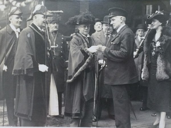 John Grantham, Mayor of Newcastle, is pictured at the ceremony on the bridge