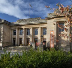 Exterior of the Great North Museum on an autumn day