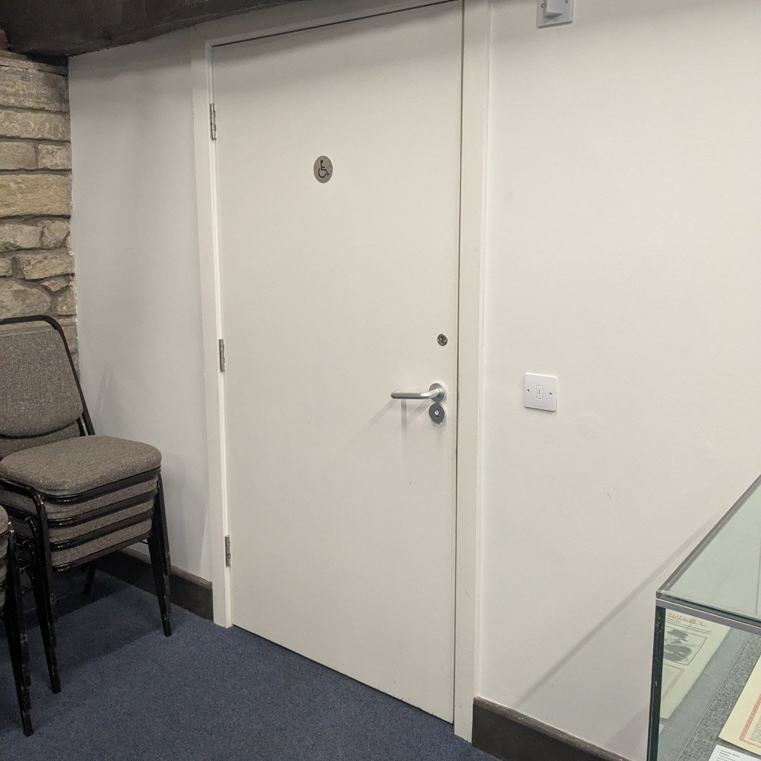 Door of an accessible toilet.