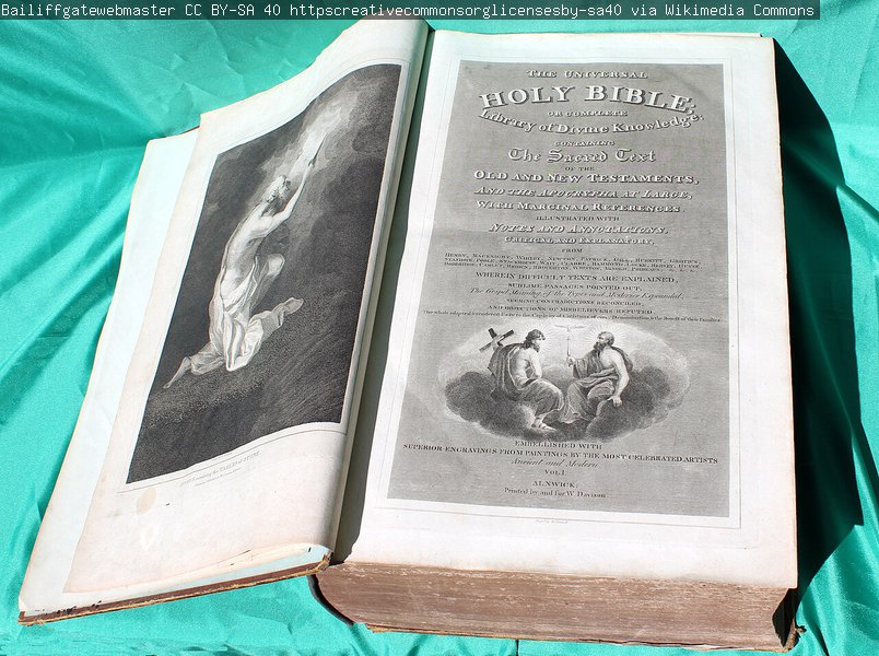 front page of printed bible