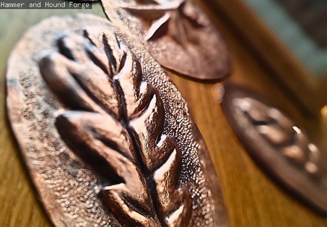 Chasing metal leaf shape