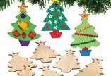 Wooden Christmas tree decorations 