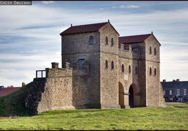 The reconstructed Roman  West Gate 