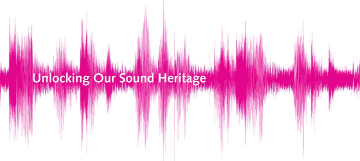 Unlocking our sound heritage logo - a pink soundwave
