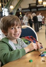 Boy building with LEGO 