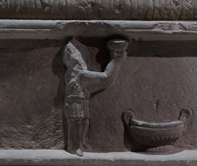 Victor tombstone, slave detail