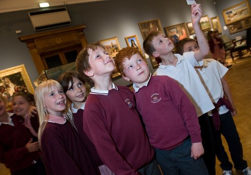 School pupils at the Laing Art Gallery 