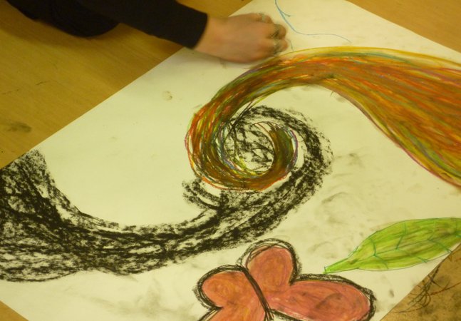 Image of art created by a young visitor
