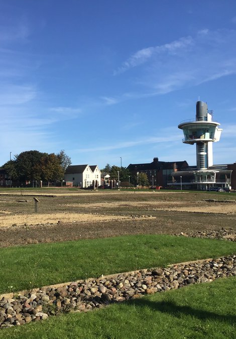 Segedunum Roman Fort in the snow