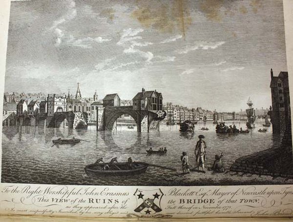 Image of the ruined bridge from John Brand’s “History of Newcastle”