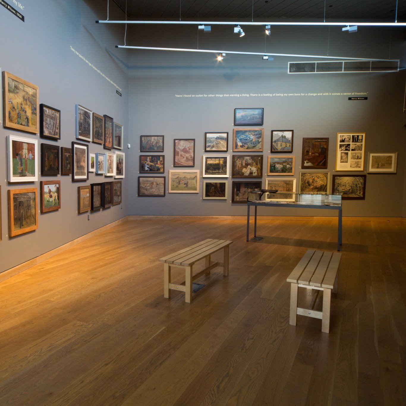 An art gallery space in Woodhorn Museum.